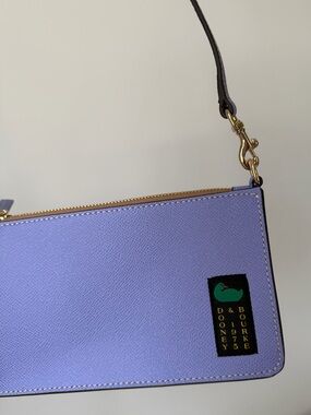 Dooney & Bourke Lavender Pebble Grain Leather Demi 20 Shoulder Bag Baguette NEW